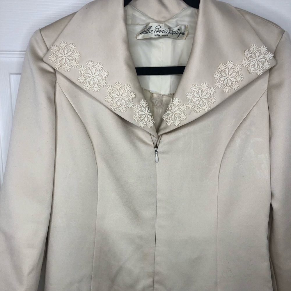 Vintage Mollie Parnis Boutique long sleeve collared dress, size small - Picture 5 of 16